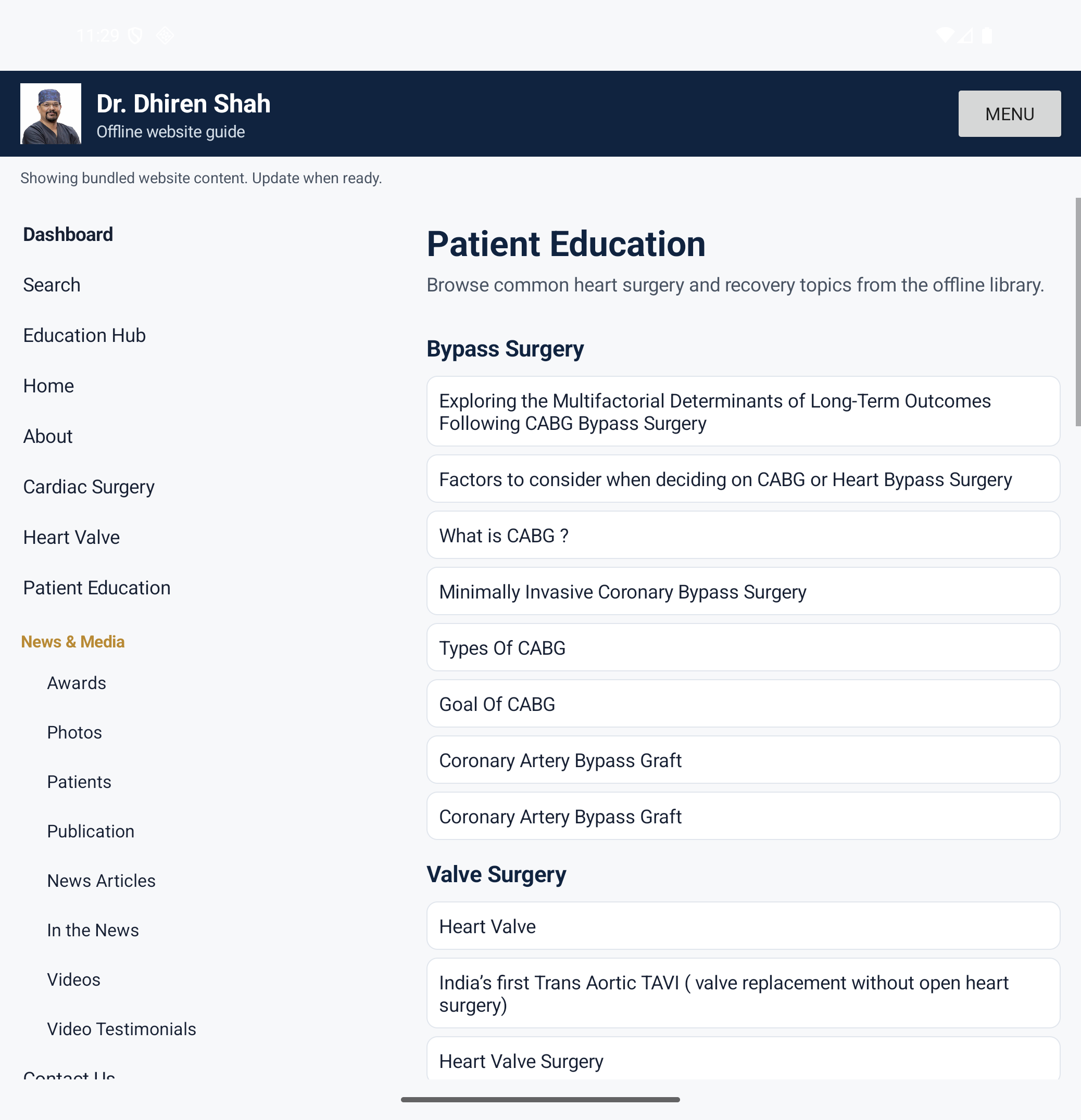 Dr. Dhiren Shah Android App screenshot