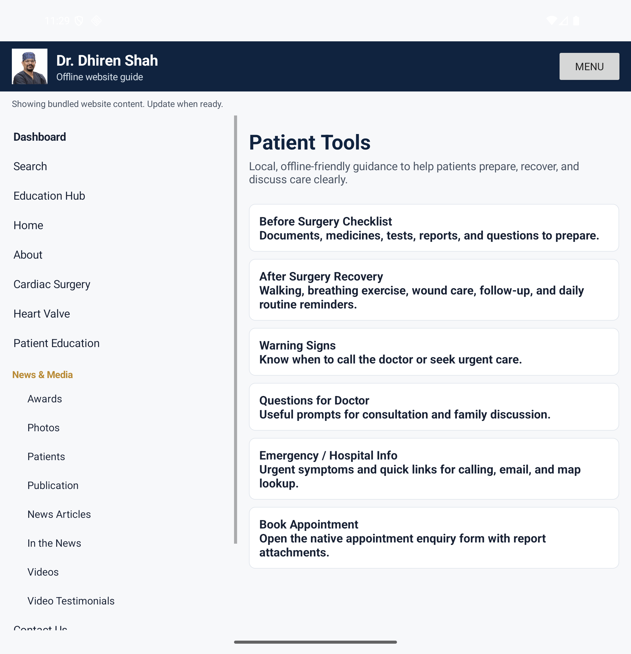 Dr. Dhiren Shah Android App screenshot