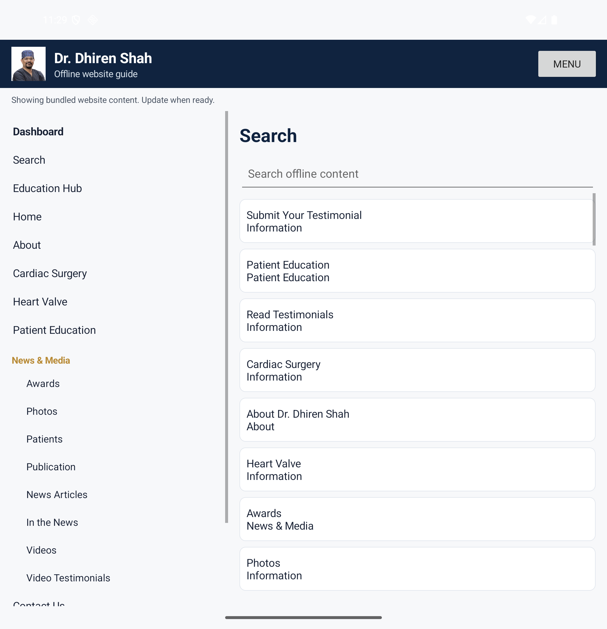 Dr. Dhiren Shah Android App screenshot