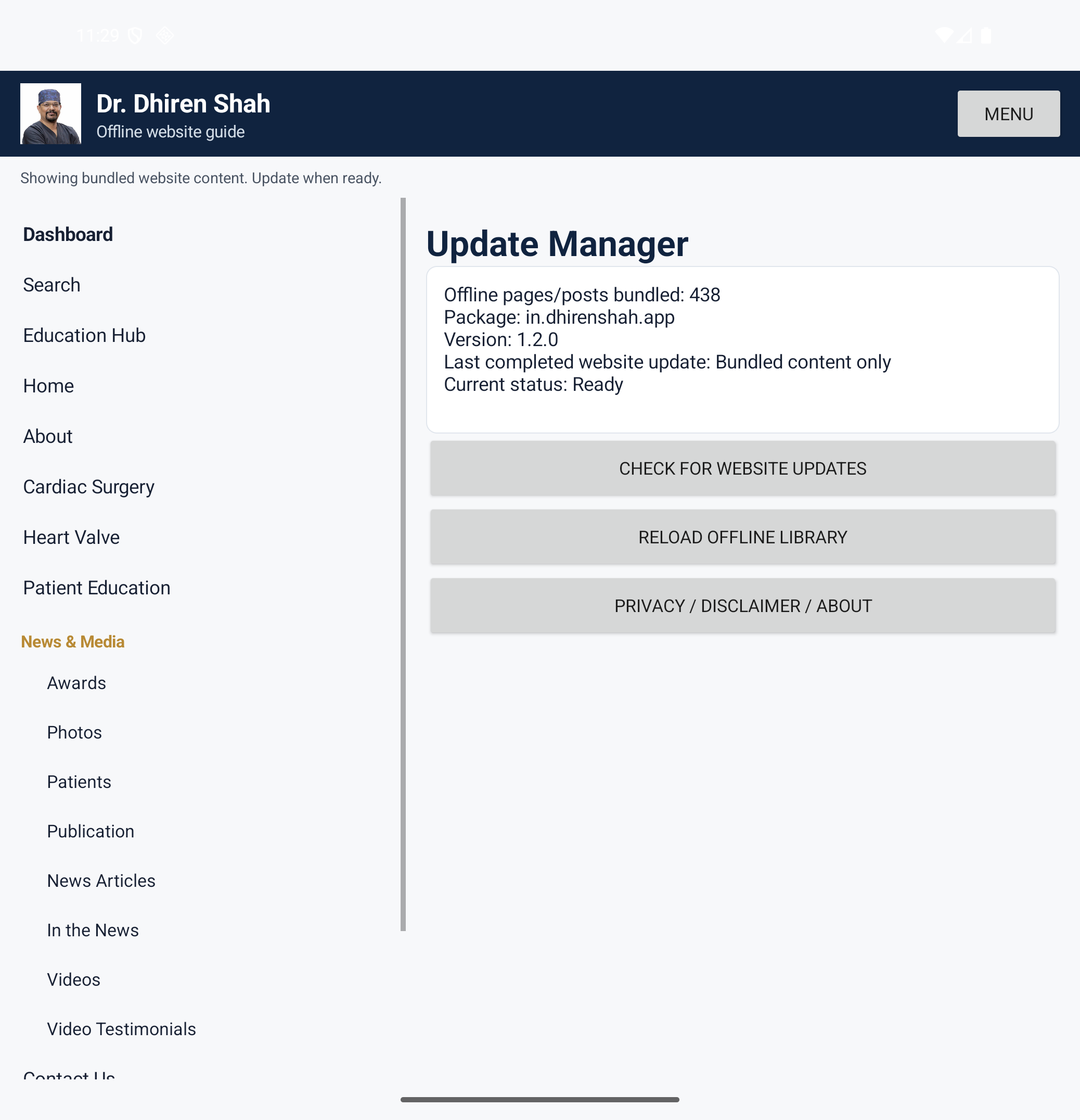 Dr. Dhiren Shah Android App screenshot