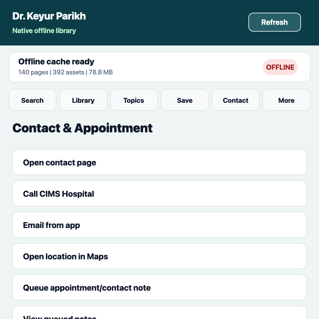 Dr. Keyur Parikh Offline screenshot