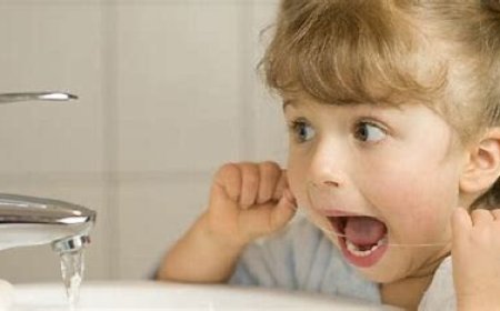 Flossing Child's Teeth